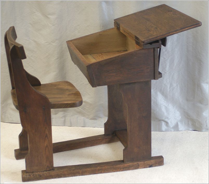 4031 Childs Antique School Desk (5)